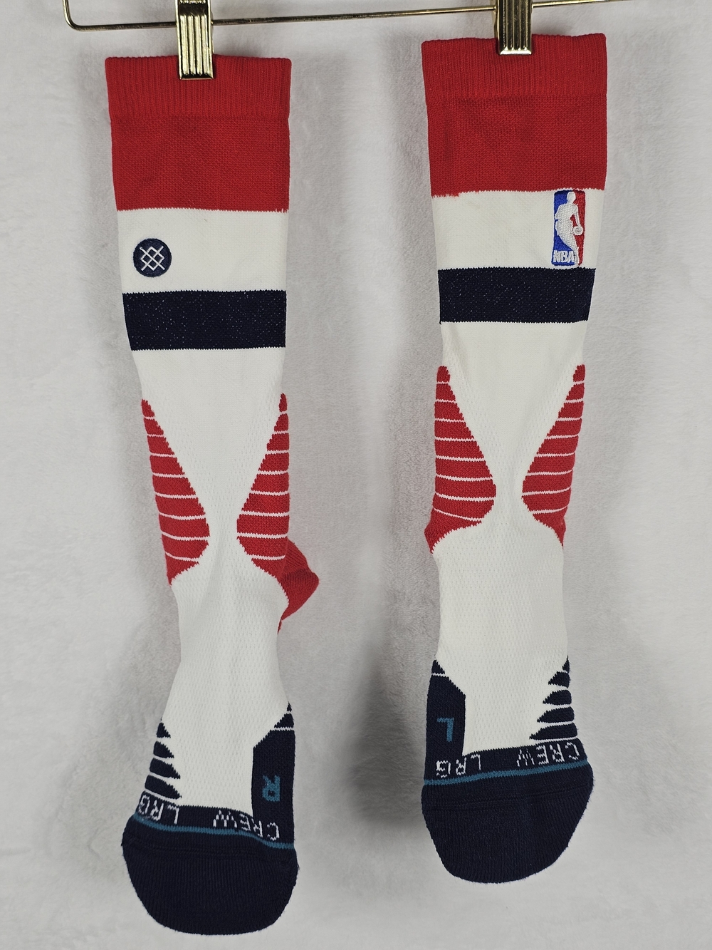 NBA Stance Red, White & Navy Athletic Crew Socks